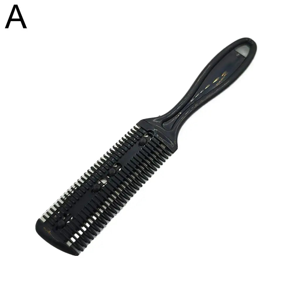 Barber Hair Cutting Comb with Razor Blades Thinning Hair Trimmer Styling Tool Haircut Brush Shaving Comb for Professional Haircu Oasis Select A