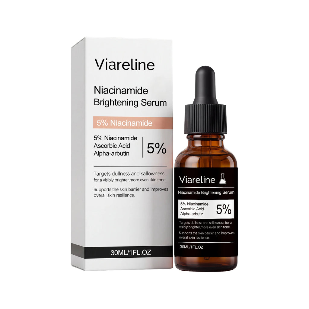 Viareline 5% Niacinamide Serum – Fade Dark Spots & Brighten Face Brightening Serum Oasis Select 30ml boxed