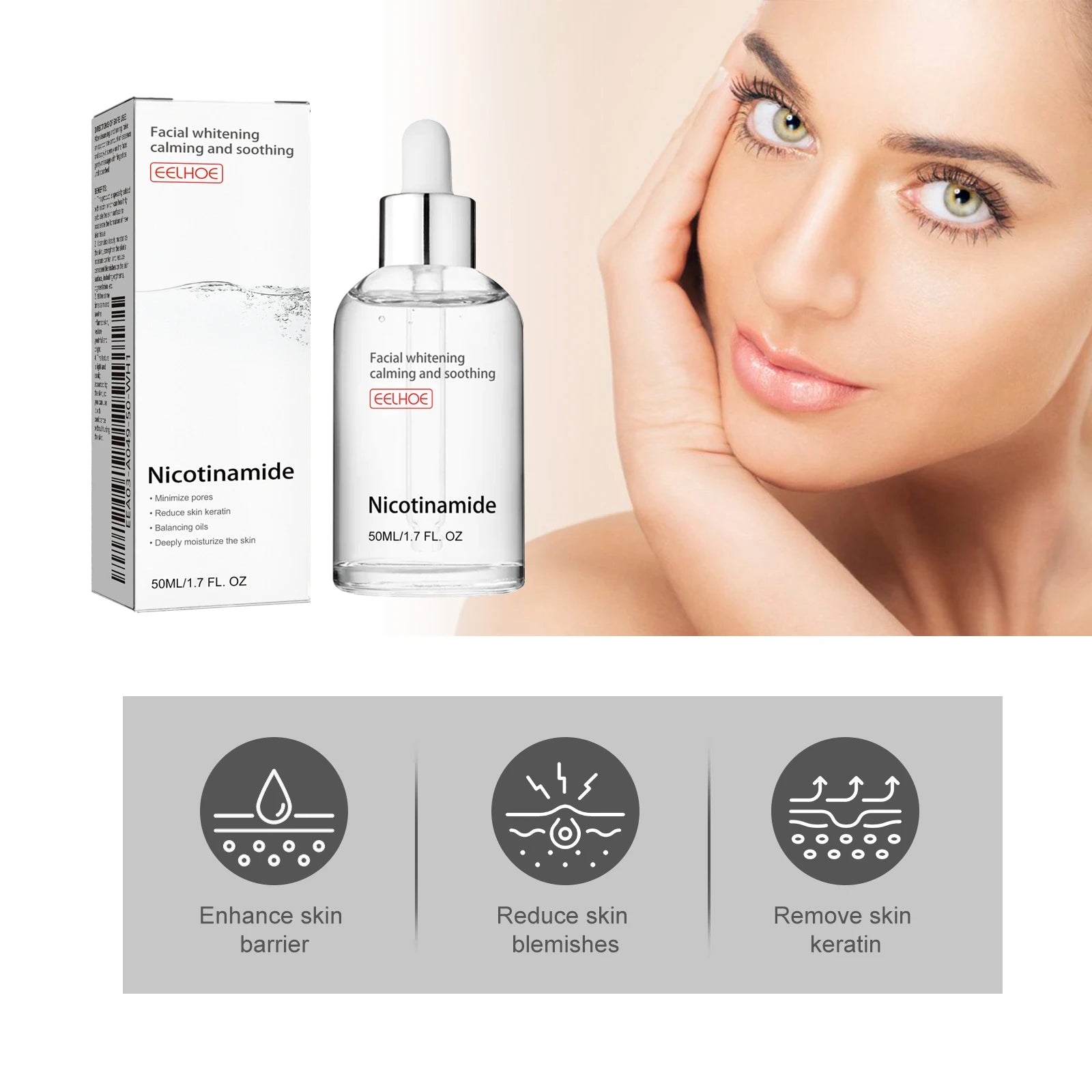 Eelhoe Niacinamide Face Serum – Fade Dark Spots & Brighten Skin Brightening Face Serum Oasis Select
