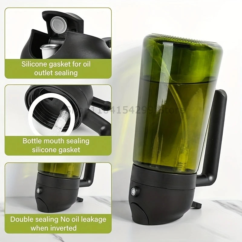 2-in-1 Oil Sprayer Dispenser Olive Oil Dispenser Oil Spray Bottle Plastic Spray Bottle for Cooking Air Fryer BBQ Baking Salad Oasis Select