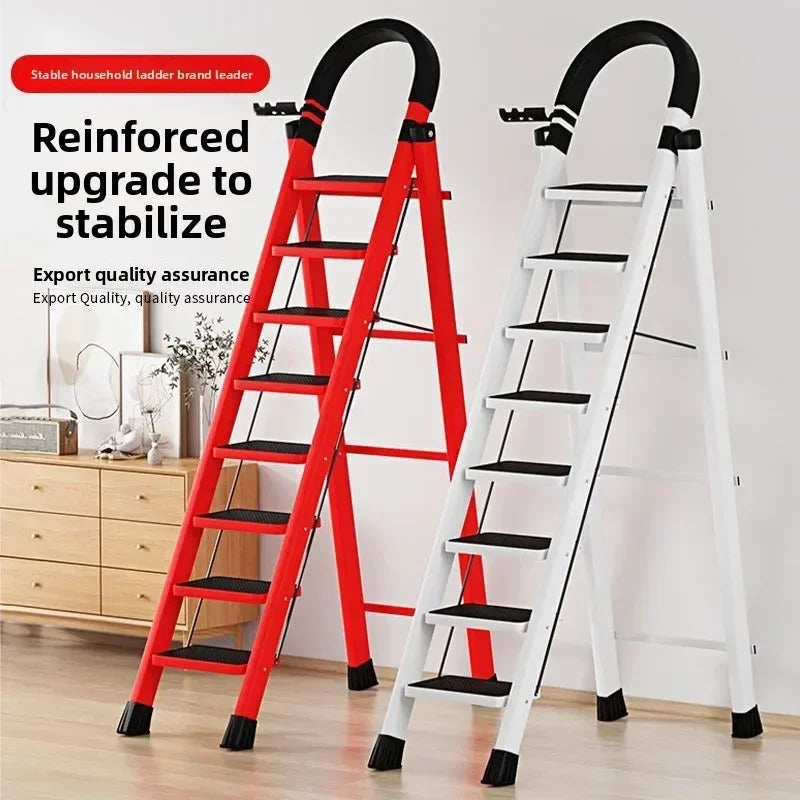 Herringbone Ladder Household Ladder Folding Telescopic Multifunctional Indoor Stairs Thickened Climbing Ladder Escalator Oasis Select
