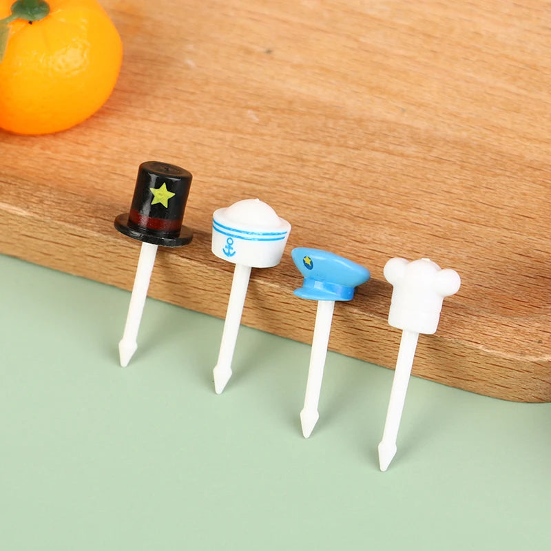 8-Piece Cartoon Fruit Forks – Kids Bento Lunch Box Picks