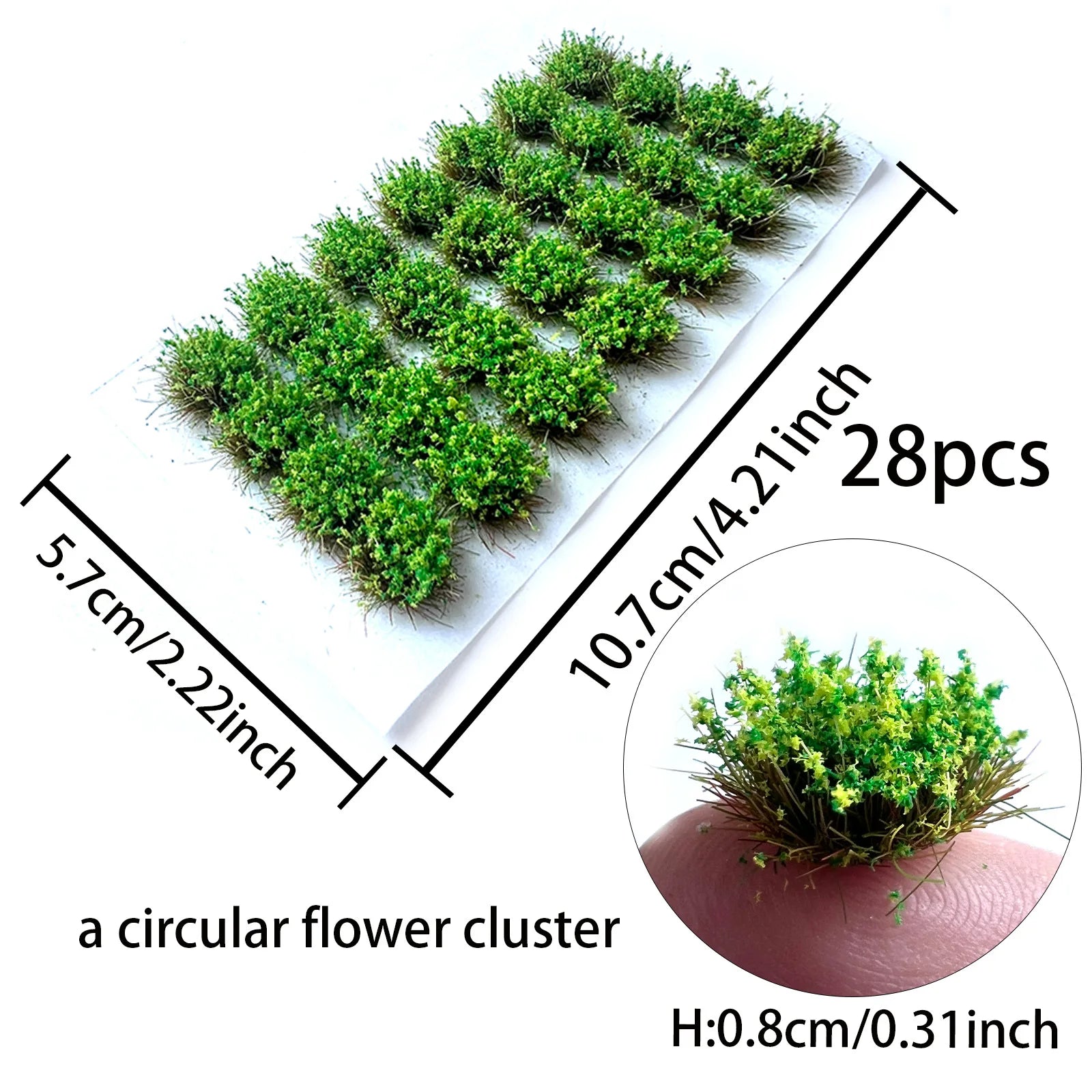Grass Tufts Static Scenery Model Sand Table Building Layout Flower Cluster Landscape Wargame Miniature Garden Decor Oasis Select F