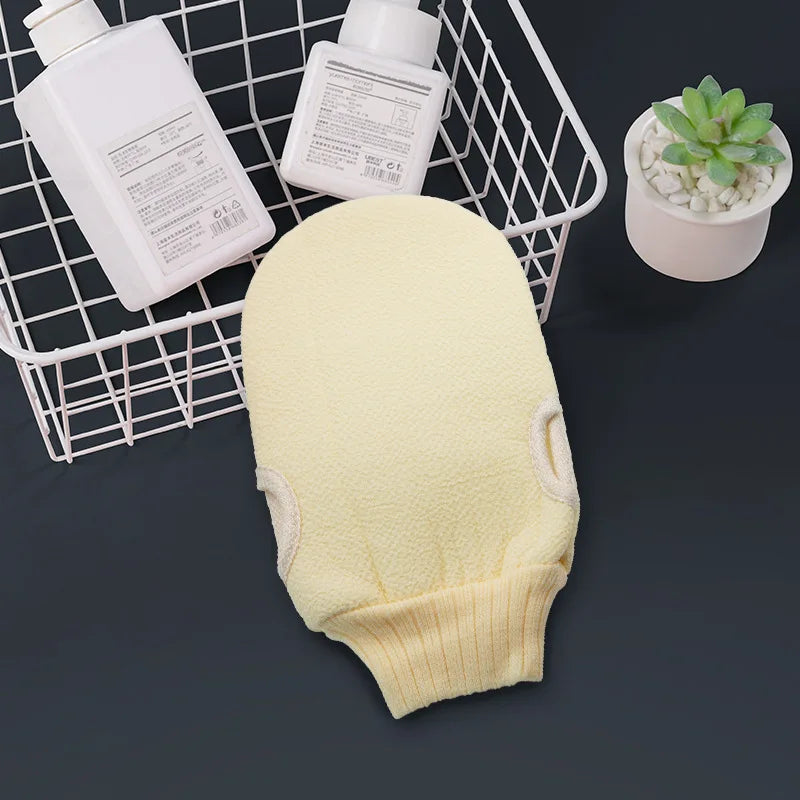 Exfoliating Glove - Exfoliate Glove For Dead Skin Bath Exfoliating Gloves For Shower Spa Massage Body Scrub Oasis Select yellow