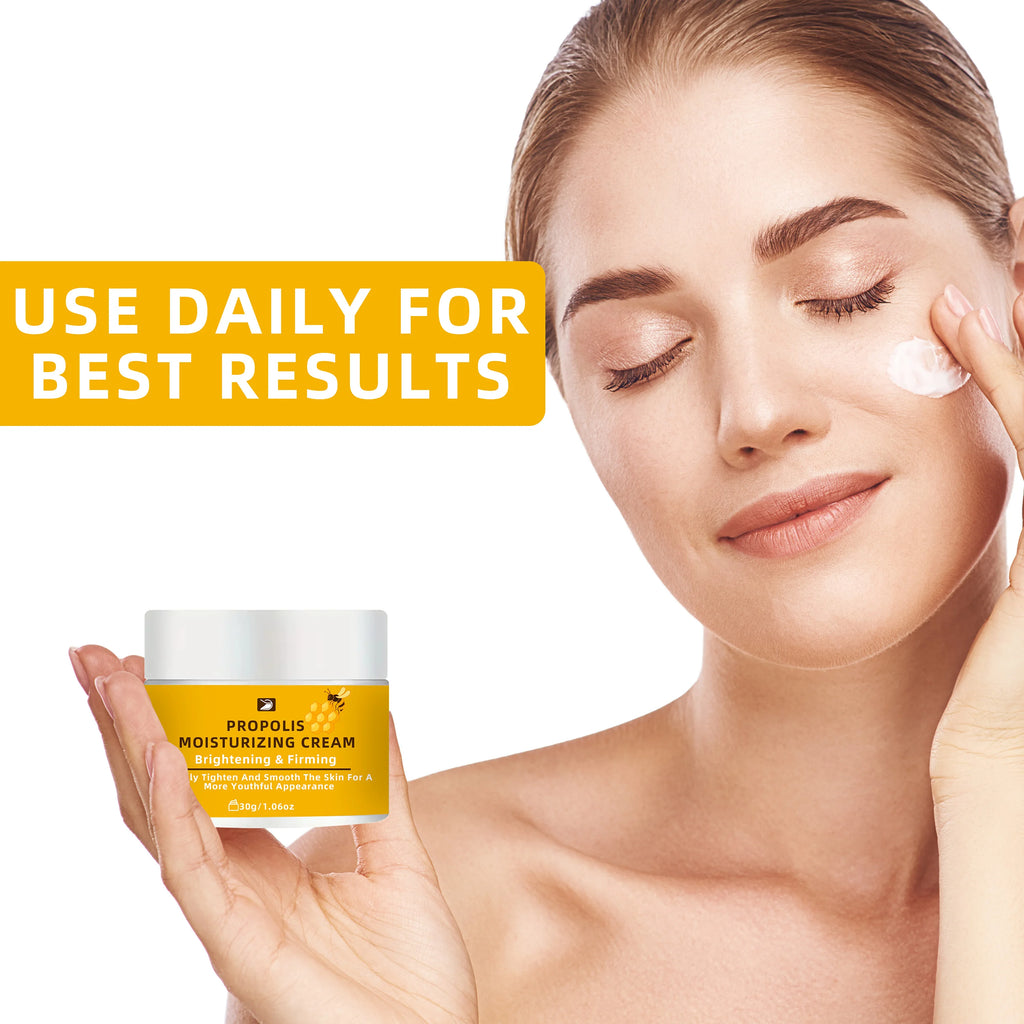 Propolis Cream with Honey & Collagen - Deep Hydration, Firming & Even Tone Face & Body Moisturizer | All Skin Types | 30g/1.76oz Oasis Select