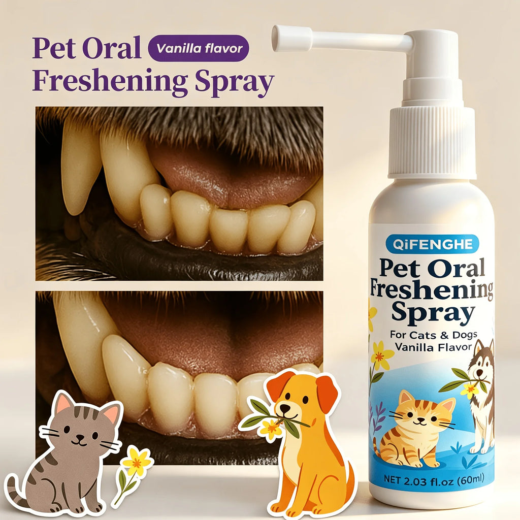 Pet 2-in-1 Dental Spray – Dog & Cat Breath & Tartar Control Pet Dental Spray Oasis Select