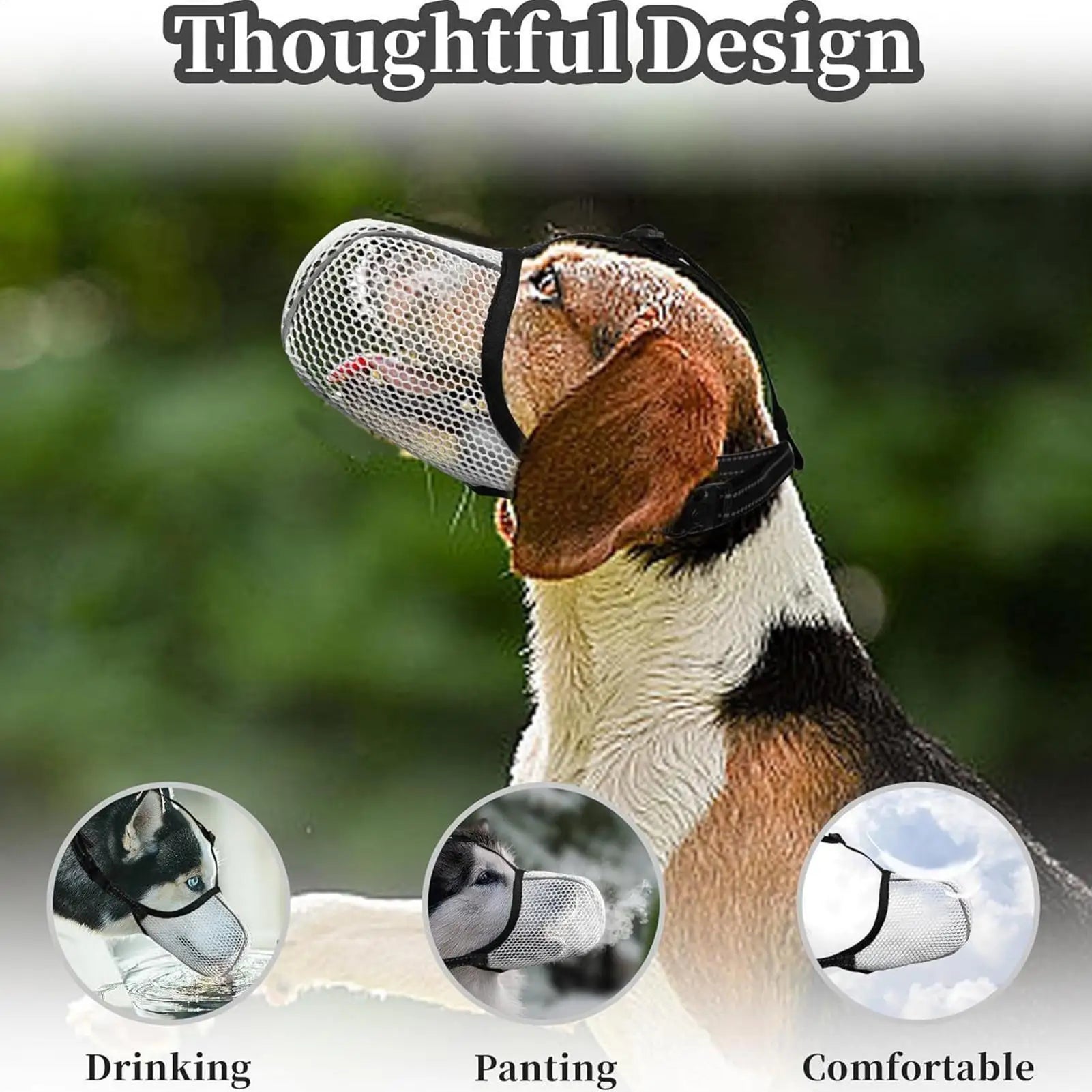 1PC Dog Muzzle Mesh Large Dog Breathable Grid Prevent Random Eating Stop Barking Golden Retriever Dog Mouth Cage Pet Mask Oasis Select