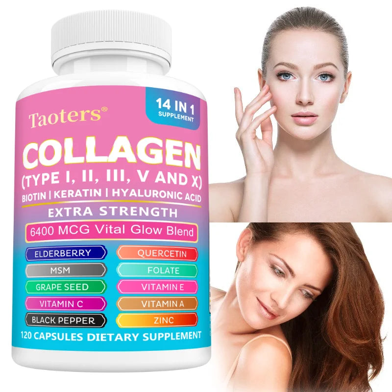 Multi Collagen Capsules – Biotin, Keratin & Hyaluronic Acid