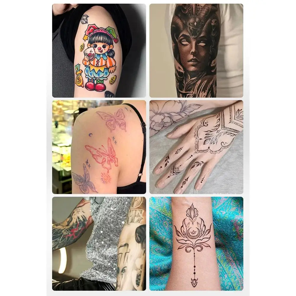 Temporary Tattoo Markers For Skin,Dual-End 10 Colors Tattoo Pens,Brush Tip Bright Colors,Face Paint Body Marker Halloween Makeup Oasis Select