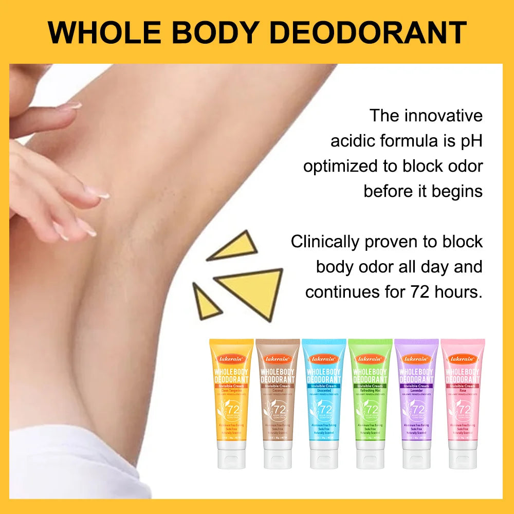Body Deodorant Cream 72 Hours Cream Body Deodorant Fruit Scented Deodorant Long Lasting Fragrance Oder Control Aroma Perfume Oasis Select