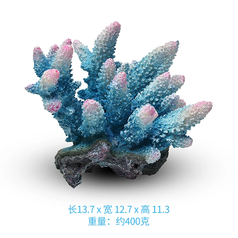Betta Fishbowl Ornaments Large Coral Reef Stone Island Pet Artificial