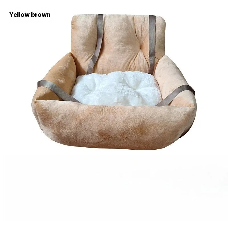 Wholesale of All-season Pet Cat and Dog Car Beds, Car Dog Cages, Dog Beds, Handle Type Car Seats and Pet Supplies Oasis Select yellowish brown S 44x35x27cm