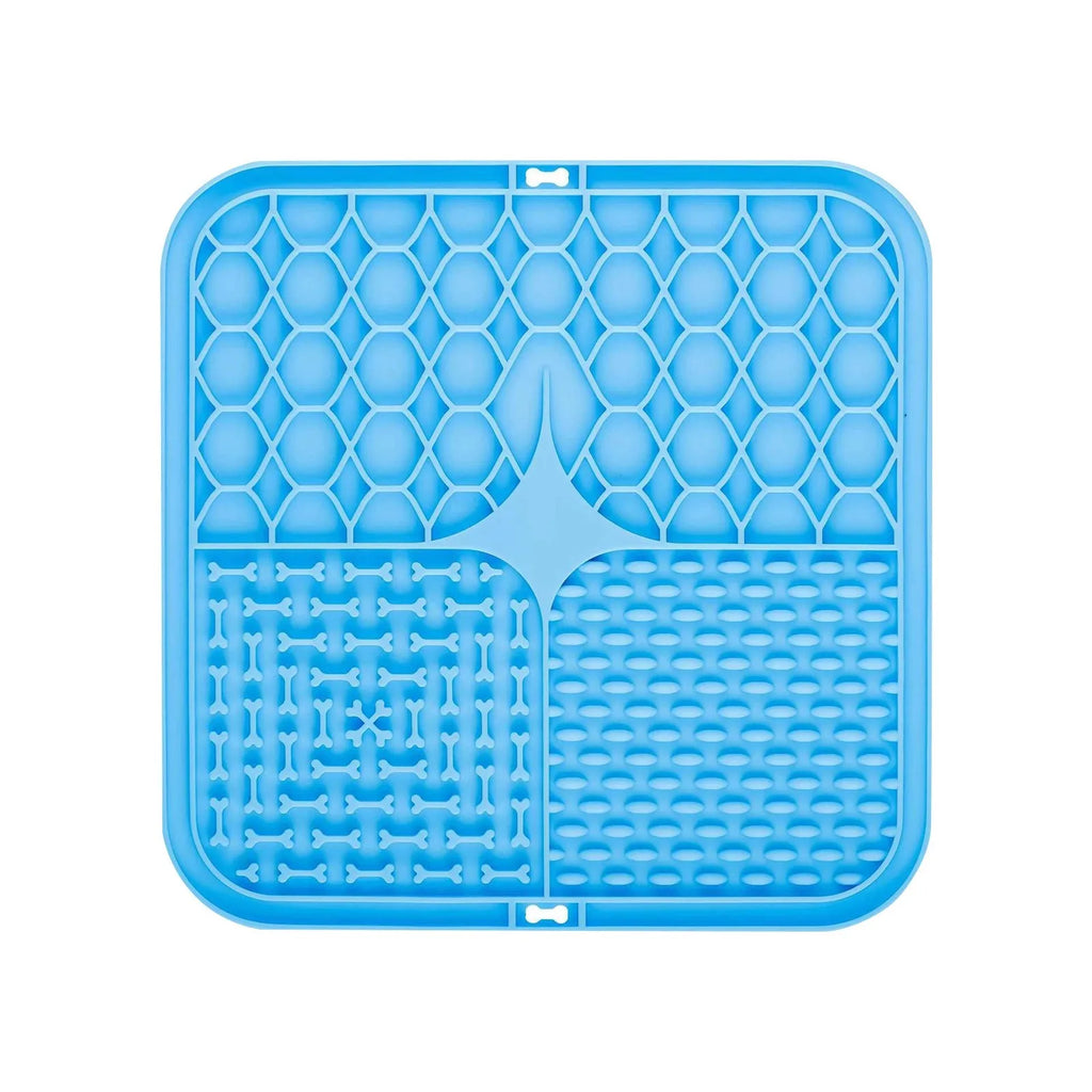Silicone Dog Lick Mat – Slow Feeder & Bath Anxiety Relief Dog Lick Mat Oasis Select Blue One Size