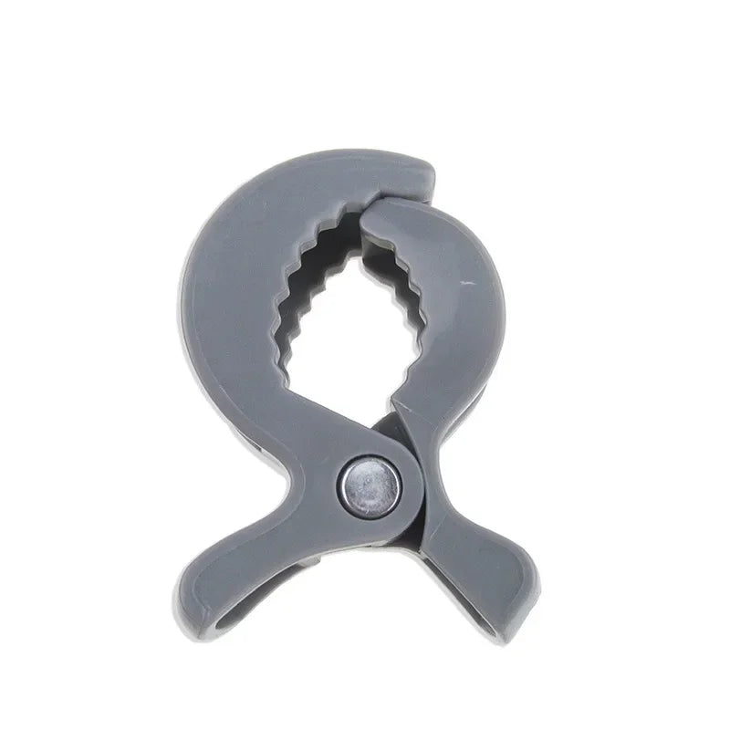 1-4PCs Baby Colorful Car Seat Accessories Plastic Pushchair Toy Clip Pram Stroller Peg To Hook Cover Blanket Mosquito Net Clips Oasis Select Dark gray 1pcs