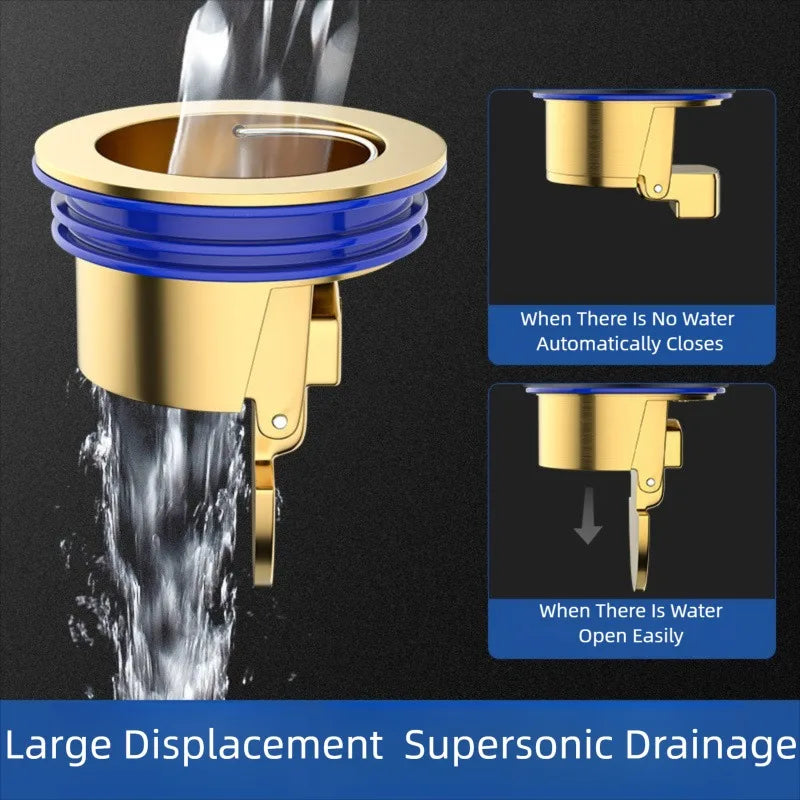 Toilet Shower Copper Floor Drain Core Anti Odor and Insect Repellent Device Springboard Self Sealing Core Bathroom Accessories Oasis Select