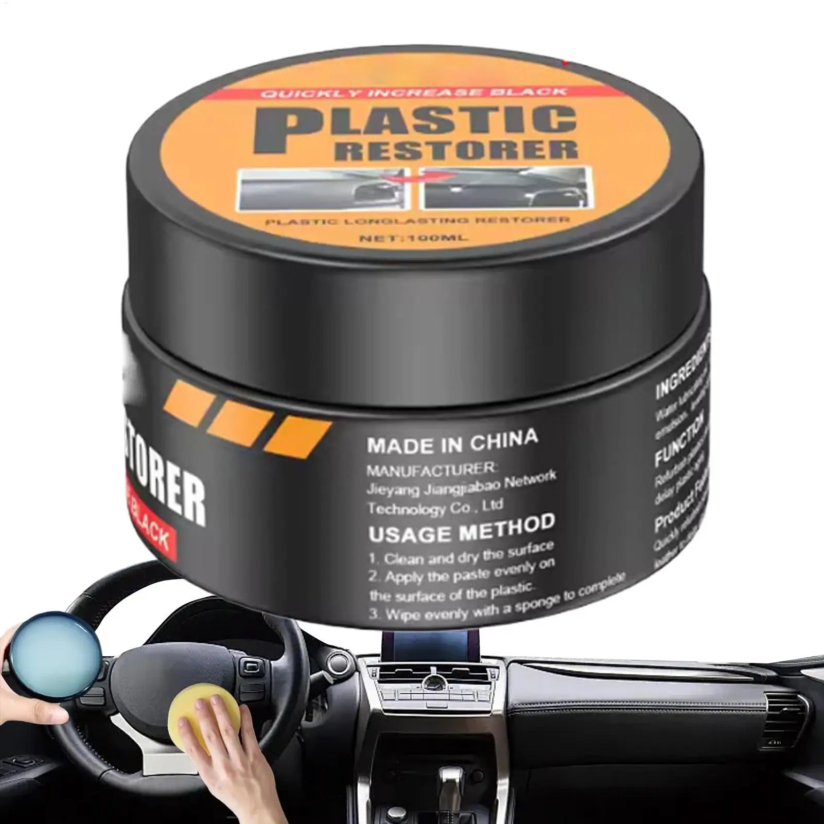 Leather Restorer Paste Renewal Wax Car Interior Leather Care Cleaning Cream Auto Shine Cleaner Long-Lasting Protection Cream Oasis Select