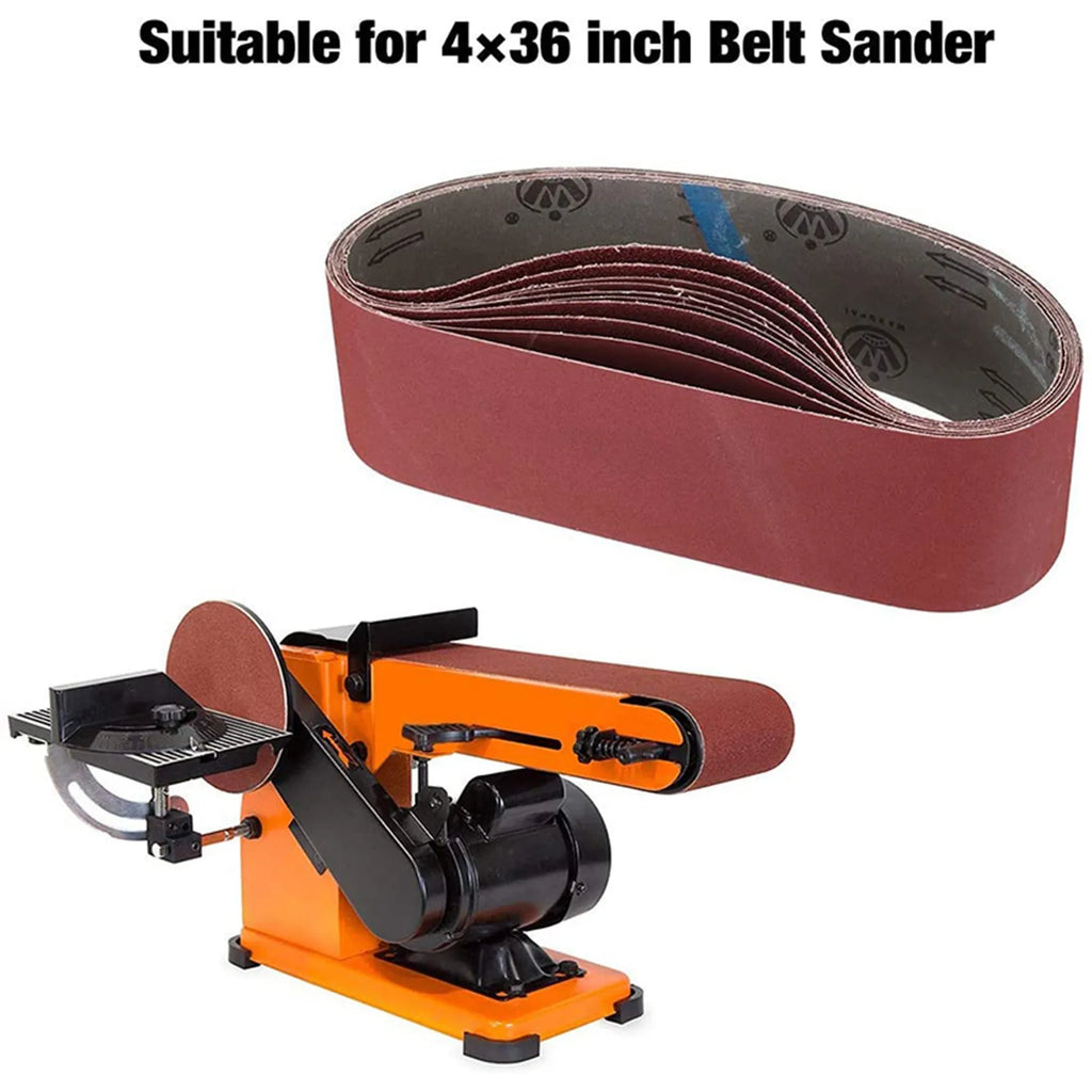 LIKE WISH 20 Pcs 4 X 36 Inch Aluminum Oxide Sanding Belts Heavy Duty Sanding Belts Multipurpose Abrasive Belts For Belt Sander Oasis Select
