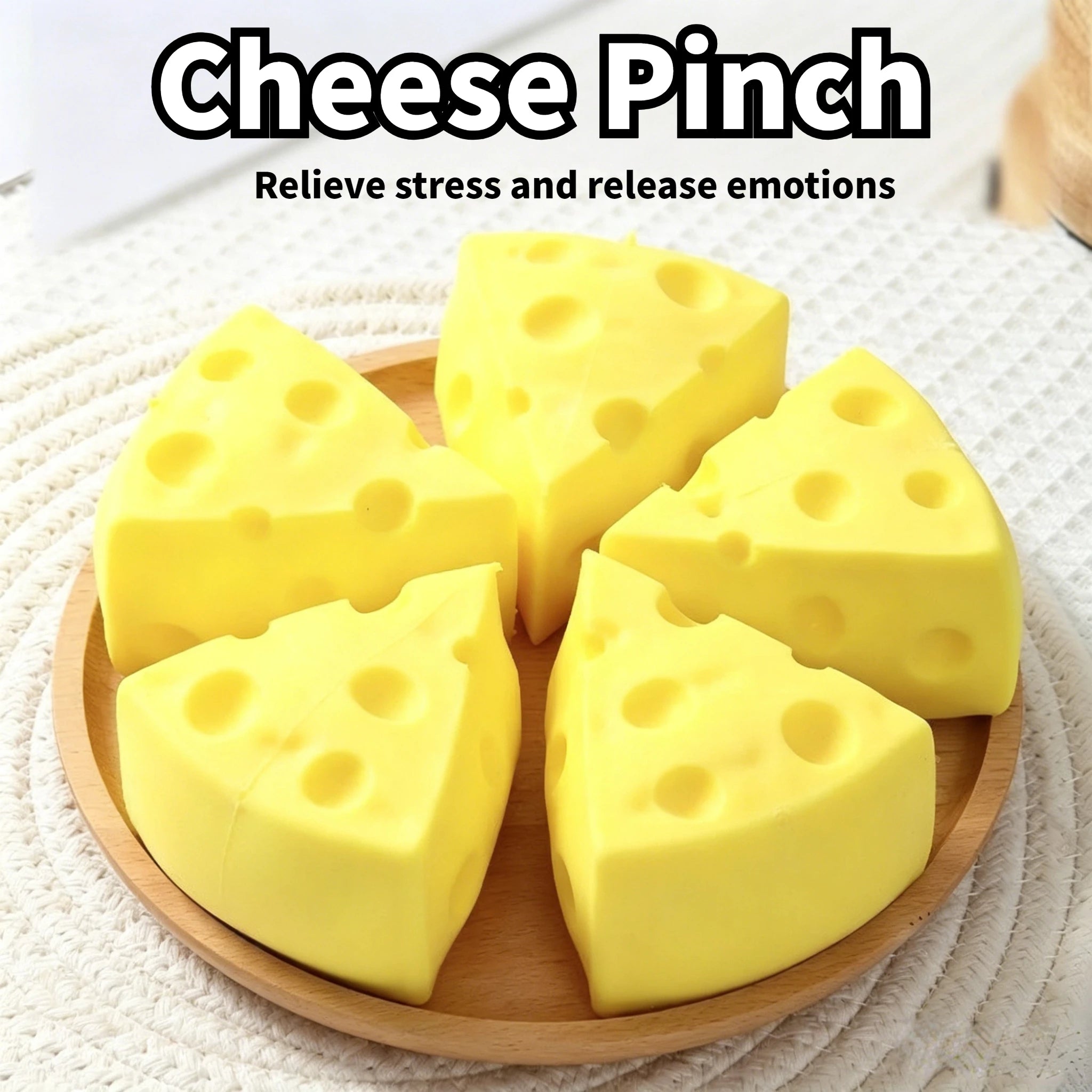 Soft Triangular Square Cheese Squeeze Toy Slow Rebound Thrust Relief Sensory Toy Soft Butter Cheese Fidget Toy Christmas Gift Oasis Select