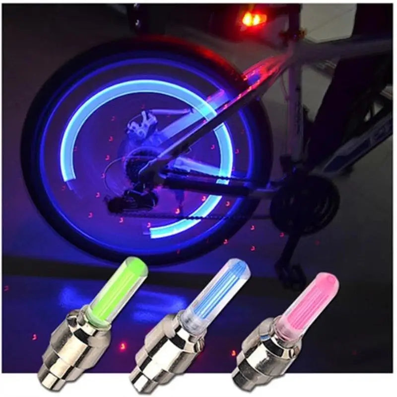 LED Bicycle Valve Light, Neon Bicycle Spoke Light, Bicycle Tire Valve Light, Night Riding Warning Light Bicycle Accessories Oasis Select