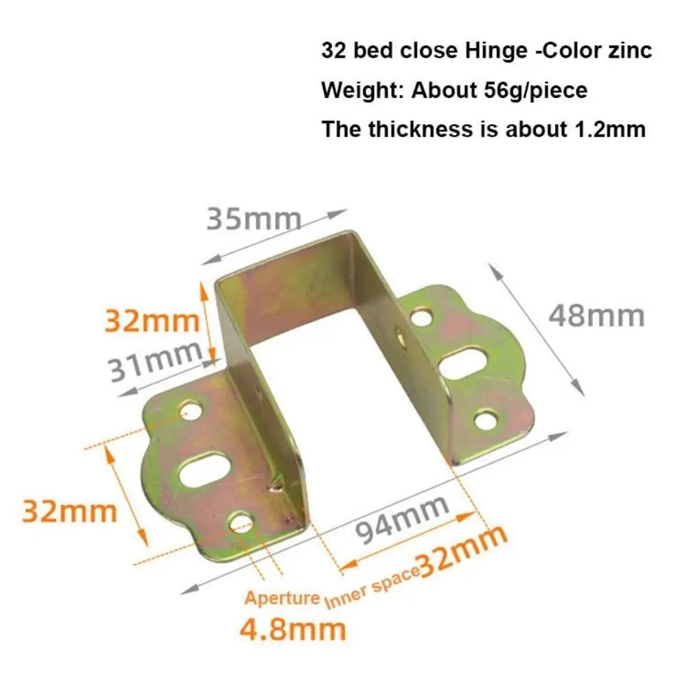 Thickened Bed & Furniture Hinges | 11 Styles with Screws