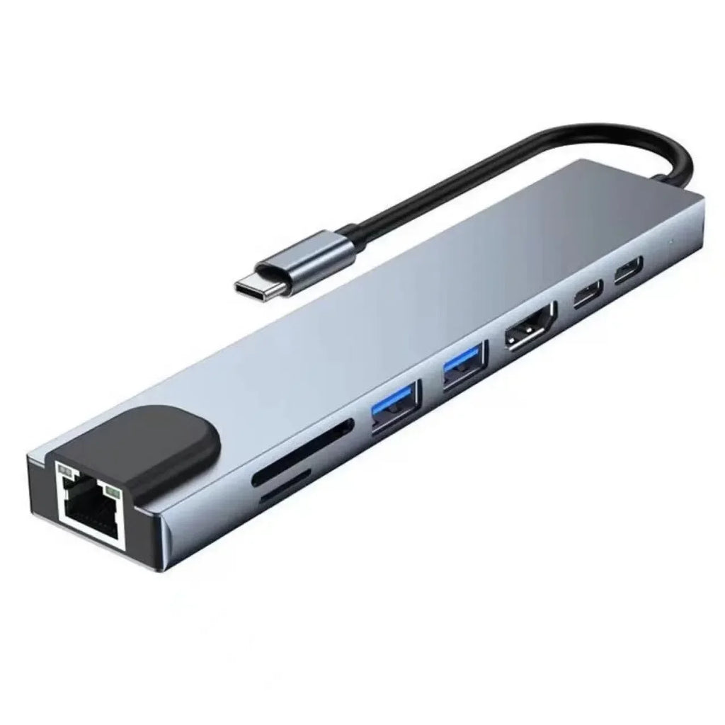 USB C HUB Type C Splitter Thunderbolt 3 Docking Station Laptop Adapter With For Macbook Air M1 iPad Pro RJ45 HDMI-compatible Oasis Select Gray