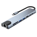 USB C HUB Type C Splitter Thunderbolt 3 Docking Station Laptop Adapter With For Macbook Air M1 iPad Pro RJ45 HDMI-compatible Oasis Select Gray