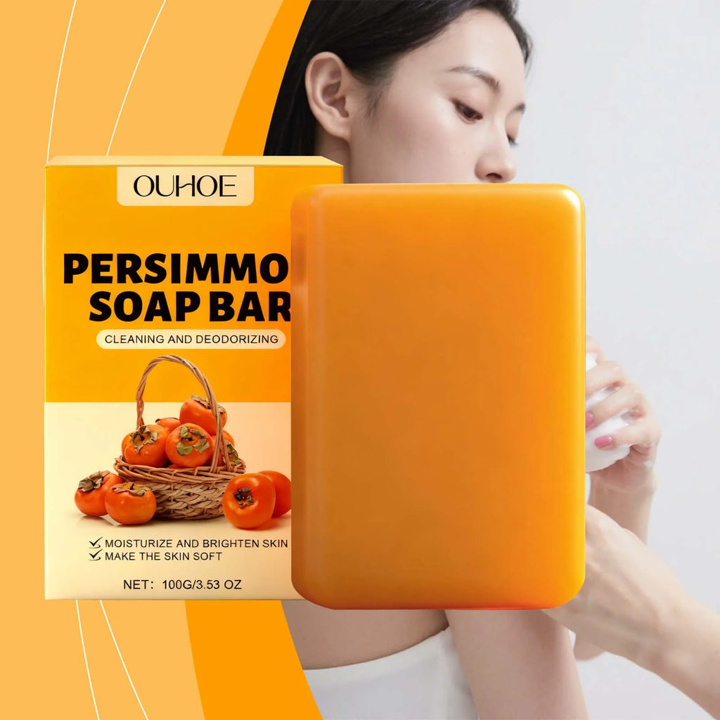 Persimmon Fresh Bath Soap Gentle Care Nourishes and Moisturizes Skin Cleanses Leaves Fragrance Hydrates Beautifies Skin Oasis Select