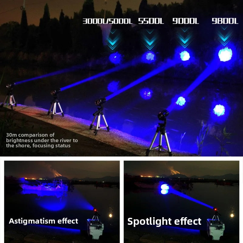 SHINEKNOT Night Fishing Flashlight | 4 LED Modes, Rechargeable