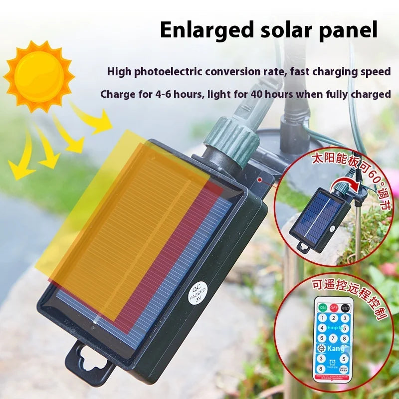 Solar-powered Cherry Blossom Branch Lights, Colorful Firefly Lights, LED Garden Outdoor Lawn Ground Insert Lights Oasis Select