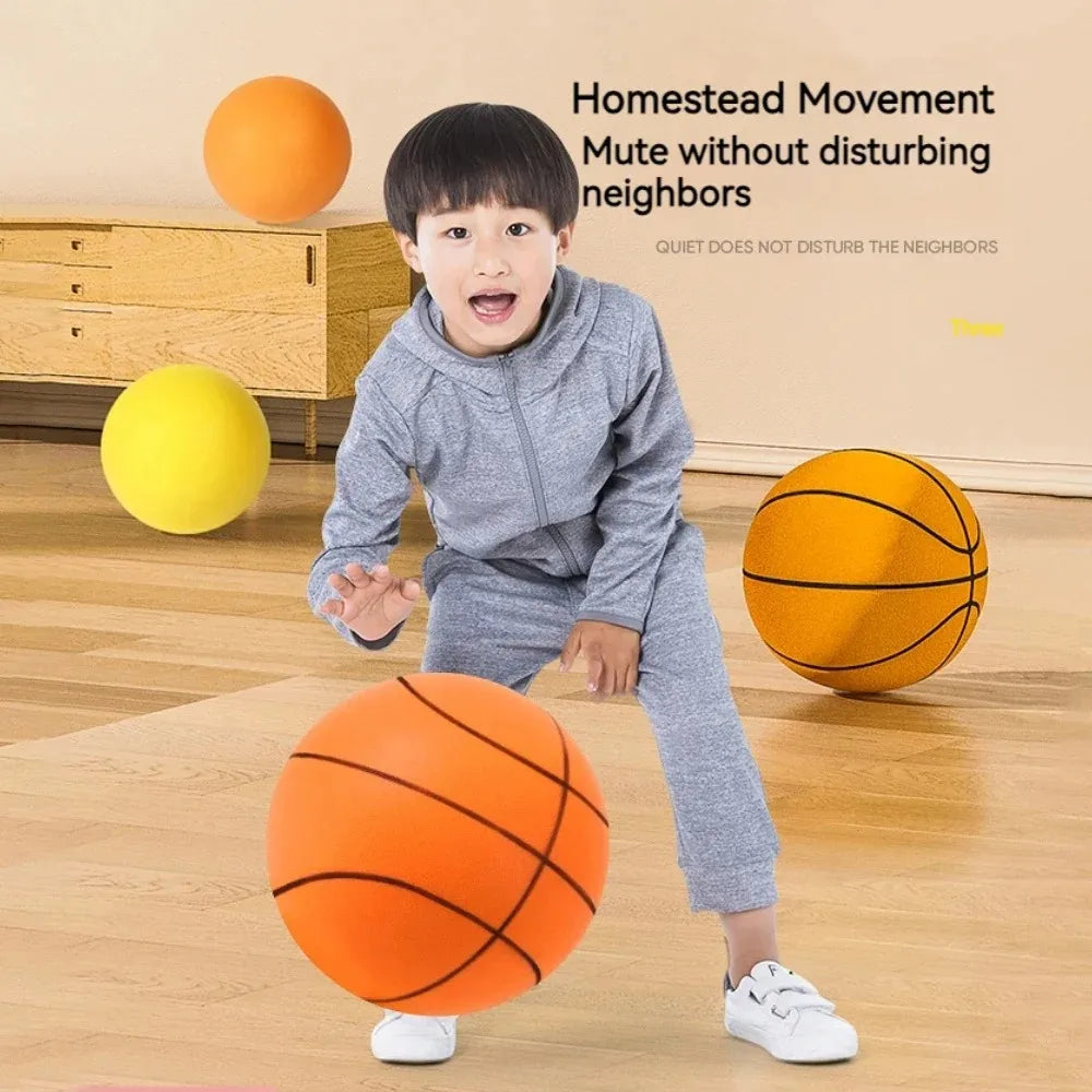 PU Foam Basketball Kids Indoor Silent Basketball Bouncing Mute No Noise Ball Bounce Squeezable Mute Bouncing Sports Basketball Oasis Select
