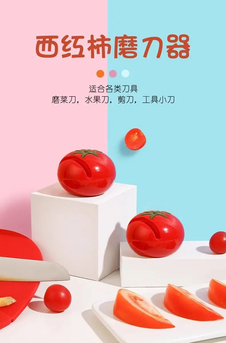A Knife-sharpening Wonder Tomato Whetstone Household Quick Knife Sharpener Kitchen Knives and Scissors Oasis Select