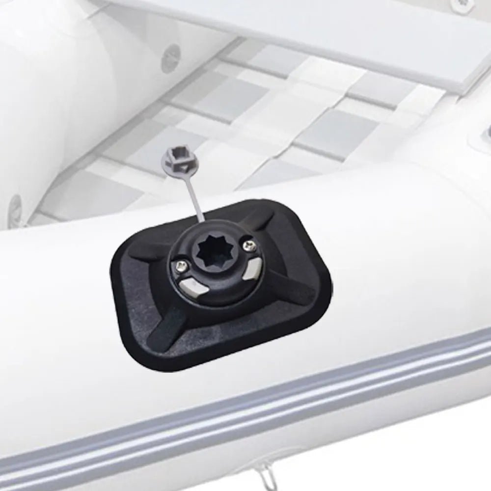 PVC Inflatable Boat Fishing Rod Holder Mount Kayak Surfing Board Electronics Fixer Fish Finder GPS Glue-On Surface Mount Pad Oasis Select