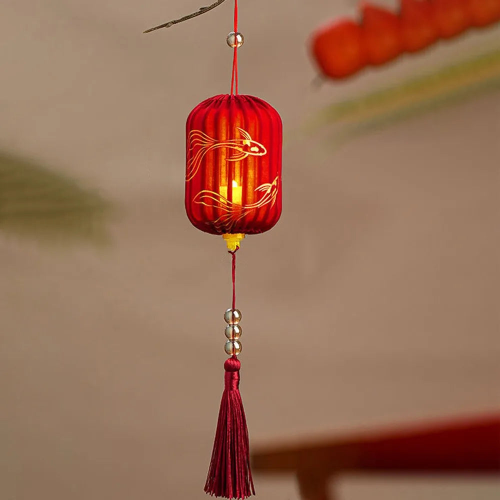 2026 Horse Year Chinese New Year Handmade Glowing Cloth Lantern