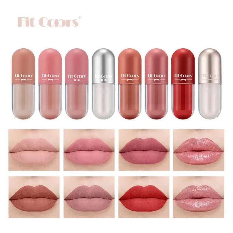 8pcs Velvet Finish Lip Gloss Set Long Lasting Liquid Lipstick Non Stick Easy Apply Mist Lipsticks Gift Beauty Makeup Oasis Select