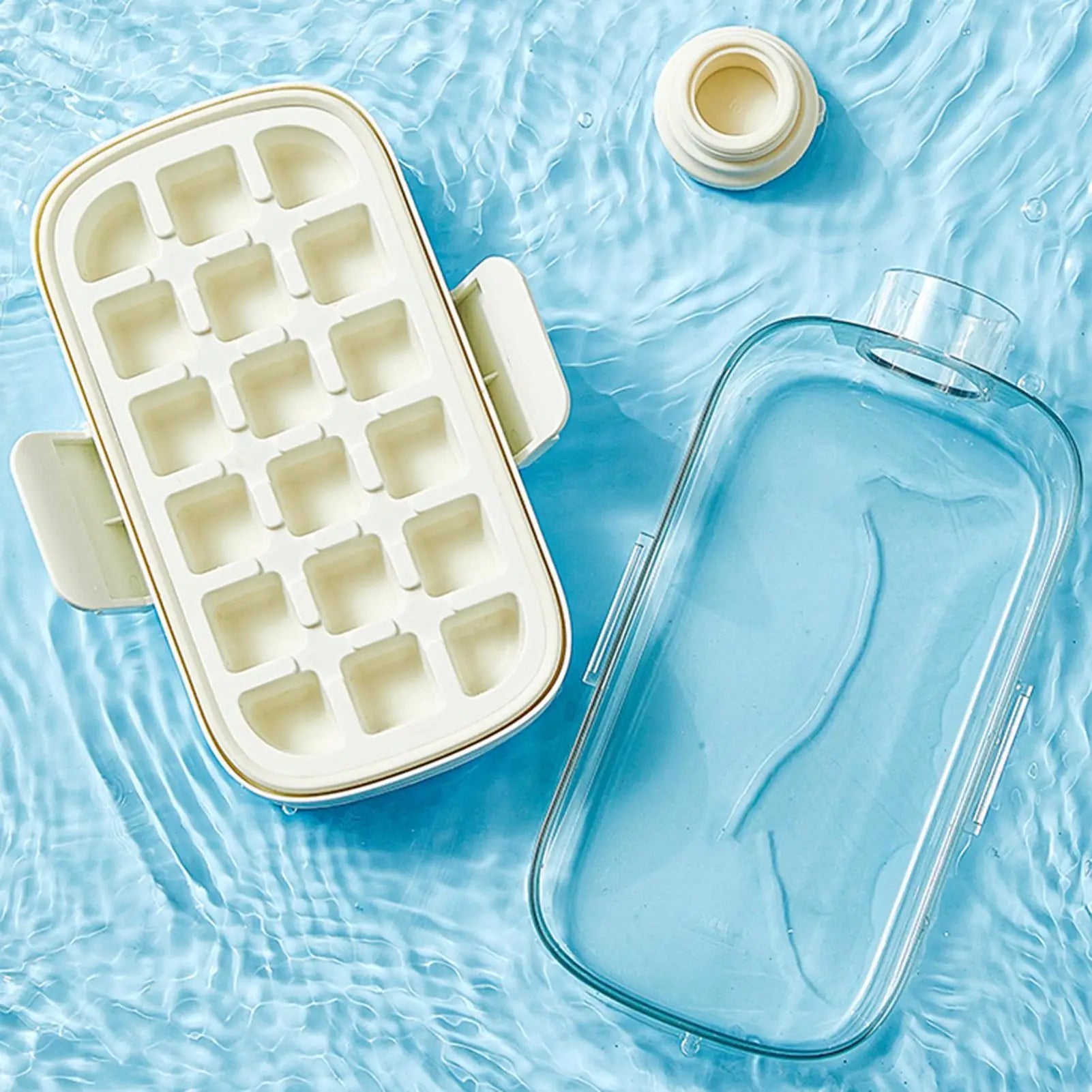 Ice Mold Bottle 2-in-1 Iced Drink Making Easy Release Ice Maker Ice Cube Bottle with Straw Easy Release Water Bottle Ice Mold Oasis Select