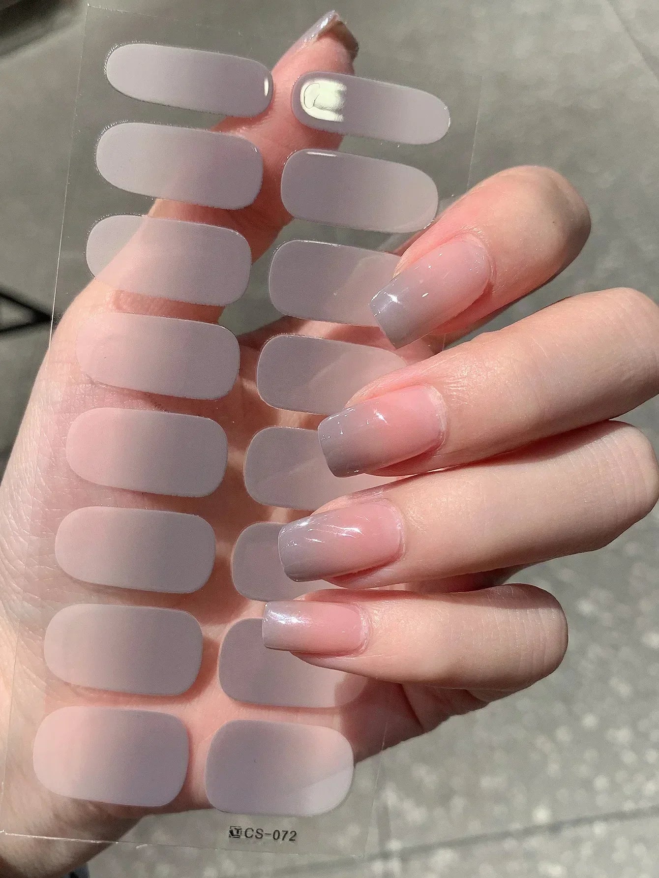 2025 Semi-cured Gel Nail Stickers Solid Color Nail Semi-baked Tips Full UV Nail Need Decals Paste Lamp N0R7 Oasis Select CS-72