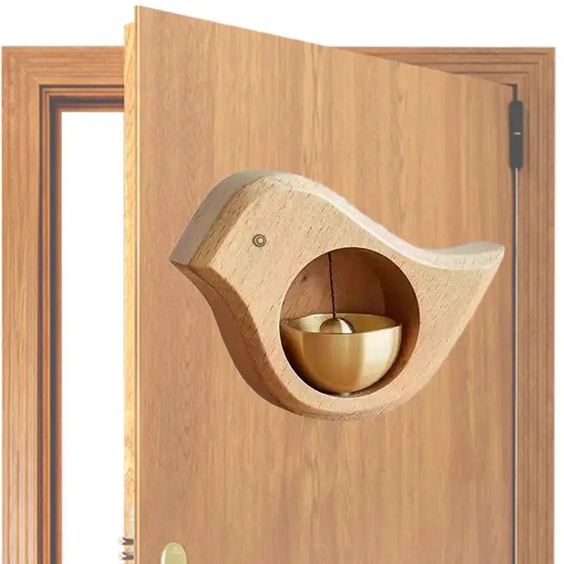 Magnetic Wood Doorbell Chimes Bird-shaped Magnetic Home Garden Welcome Wind Chime Suction Store Entrance Alert Refrigerator Oasis Select