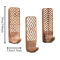 3Pcs Solid Wood Hook Retro Entry Door Hanging Clothes Storage Entrance Bedroom Coating Key Home Cute Oasis Select 3piece set