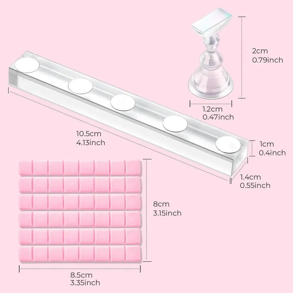 Magnetic Nail Stand Set | Press-On Nail Display & Art Holder Nail Art Stand Oasis Select B CN