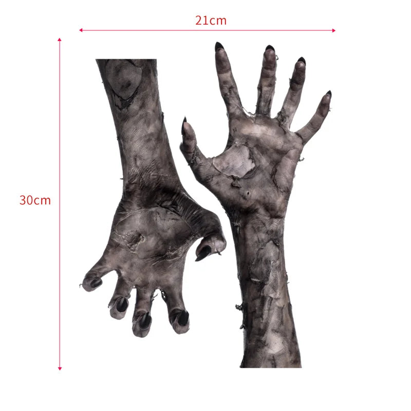 3D Ghost Hand Wall Sticker Self-adhesive Removable Wallpaper Horror Atmosphere Decoration Halloween Home Decor Oasis Select B