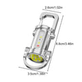 Keychain Flashlight Small Keychain Flashlight USB Charging All-Weather Bright Survival Equipment Waterproof for Friends Men Oasis Select White
