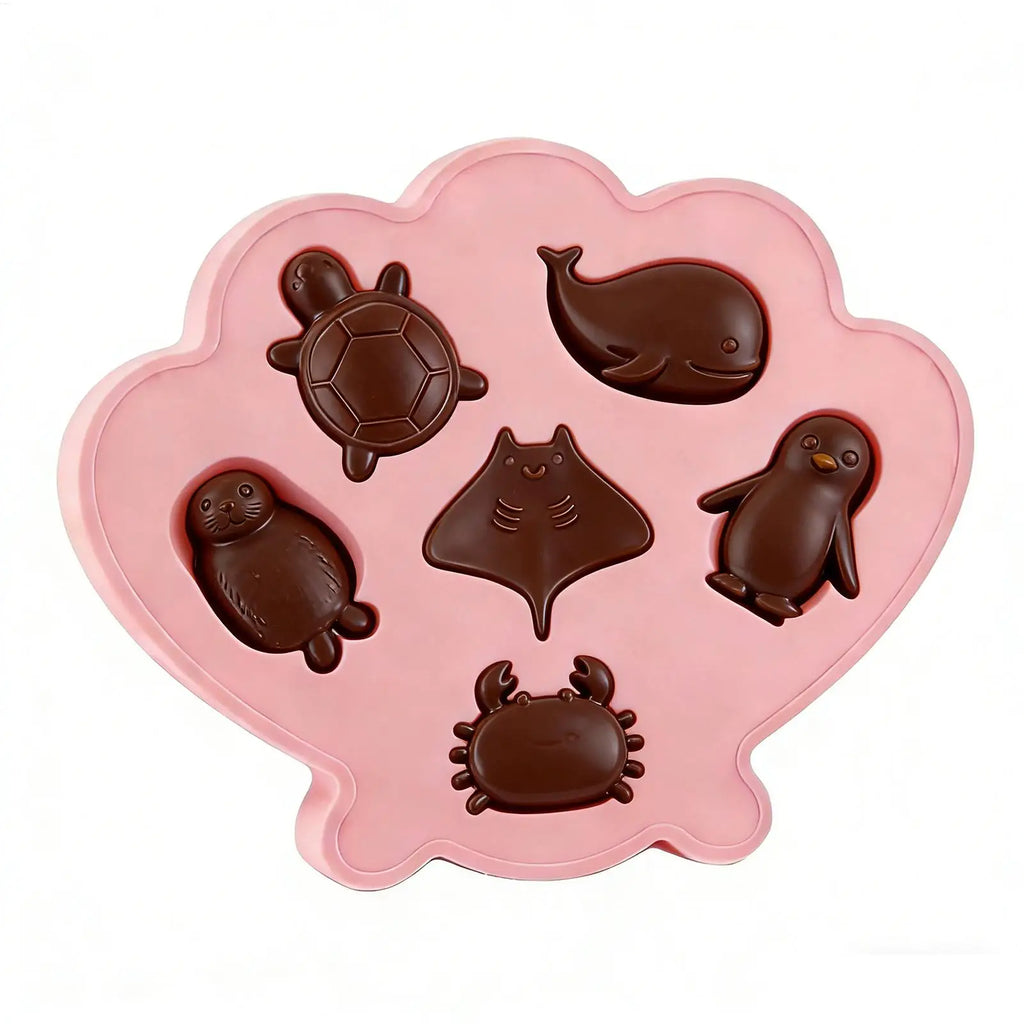 Sea Creature Ice Mold Marine Life Chocolate Mold Reusable Ice Tray Easy Release Silicone Chocolate Mold with Marine Life Shapes Oasis Select