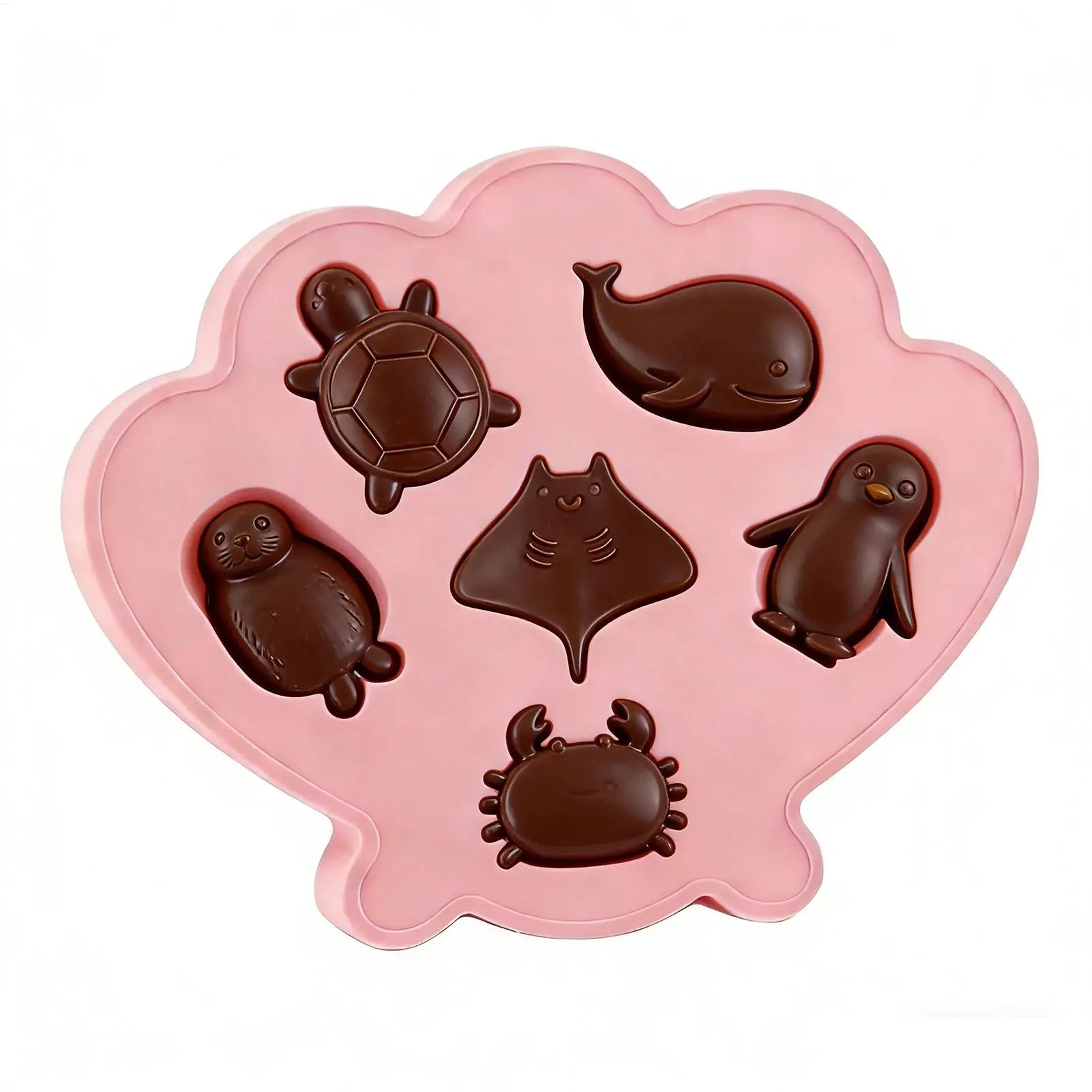 Sea Creature Ice Mold Marine Life Chocolate Mold Reusable Ice Tray Easy Release Silicone Chocolate Mold with Marine Life Shapes Oasis Select