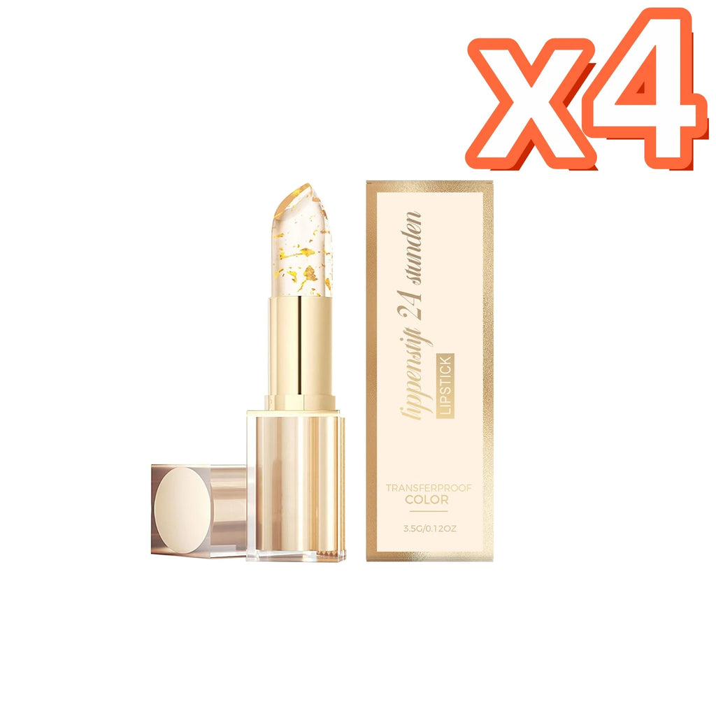 Gold Foil Color-Changing Lipstick | Hyaluronic Acid Lip Balm Color-Changing Lipstick Oasis Select 3.5g Boxed X 4PCS