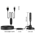 Indoor Digital TV Antenna HDTV Terrestrial DVB-T Dual Amplifier Antenna for Clearer Reception Oasis Select WHITE