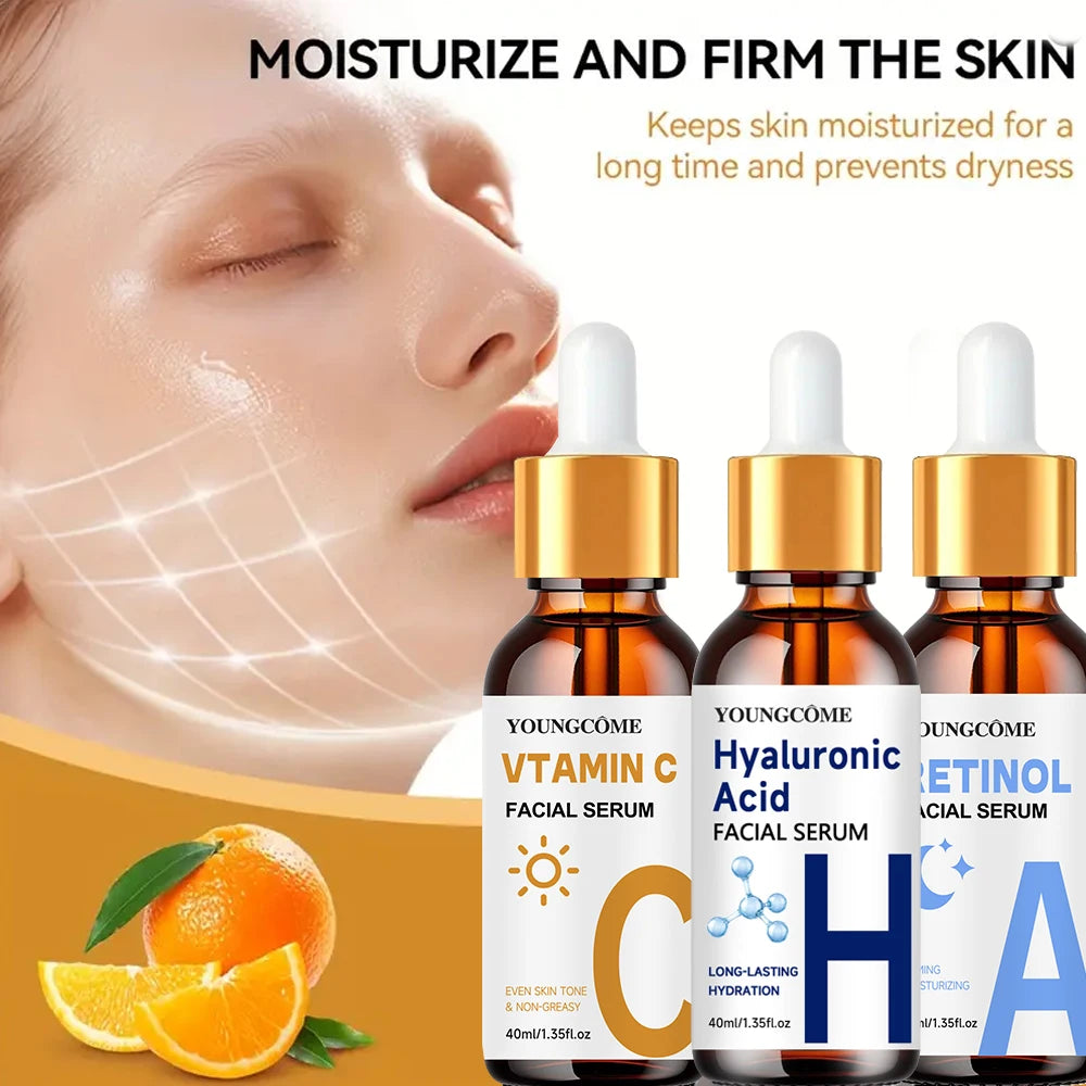 YOUNGCOME Hyaluronic Acid Face Serum – 3-Piece Hydrating Set Hyaluronic Acid Serum Oasis Select
