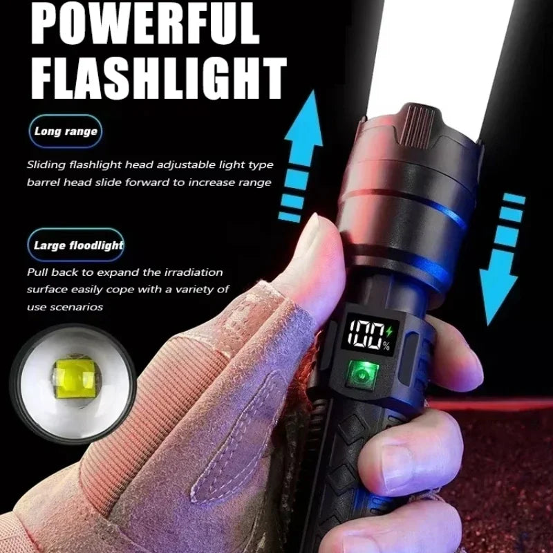 ZHIYU 2000LM Rechargeable LED Flashlight | Zoomable Tactical Torch