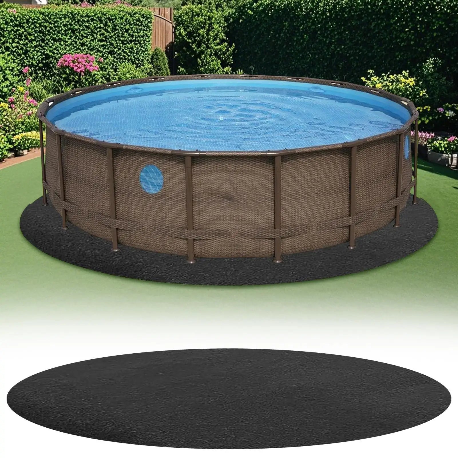 Swimming Pool Liner Pre-Cut Puncture Resistant Pond Accessories Garden Aboves Ground Pool Liner Pad Outdoor Summer Pond Liner Oasis Select