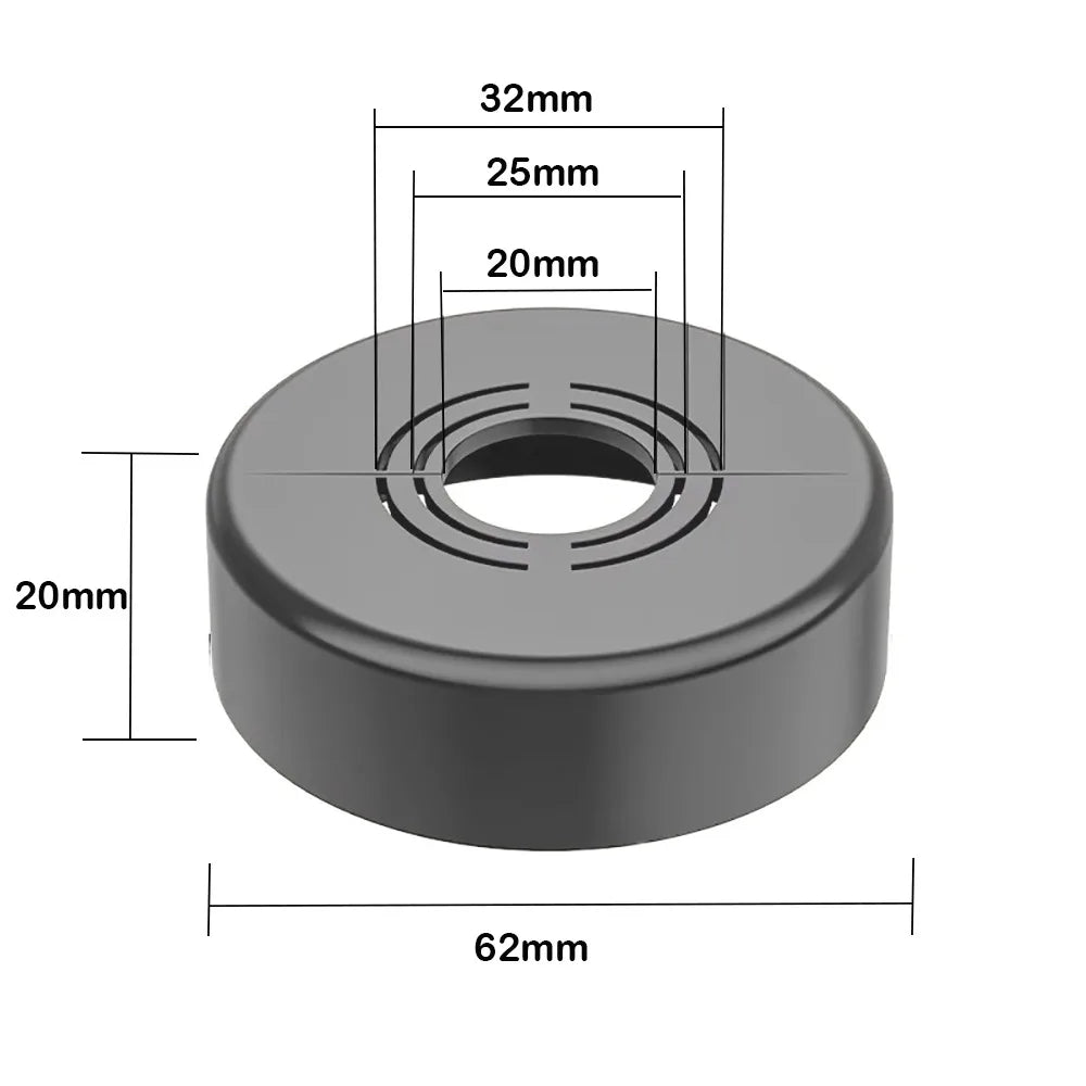 Water Pipe Connector Adjustable Wall Covers Shower Faucet Decorative Cover Casette Heighten Valve Panel Kitchen Tap Accessories Oasis Select Grey-6x2cm