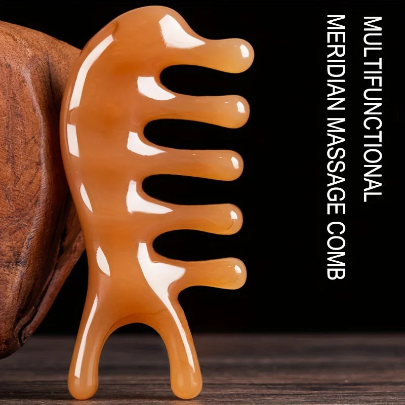 Resin Massage Scalp Comb Hair Brush Massage Comb Scalp Meridian Comb for Stress Relief Oasis Select